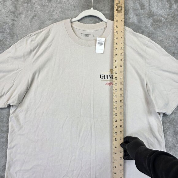 Guinness Abercrombie & Fitch Shirt Mens Size XL Beige My Goodness Graphic Tee - Picture 8 of 12